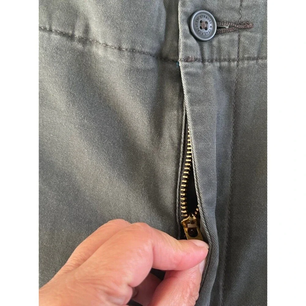 Levi’s XX Cargo Taper Pants 38x32 Gray Relaxed Straight Leg Stretch Workwear